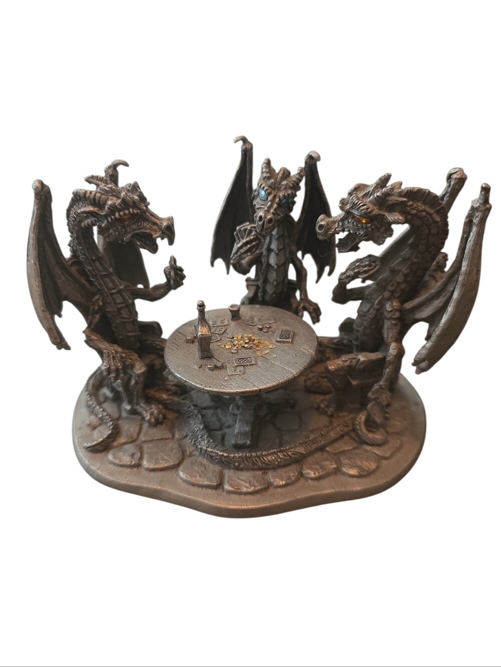 Vintage Pewter Dragon Stamped Figurine By Rawcliffe